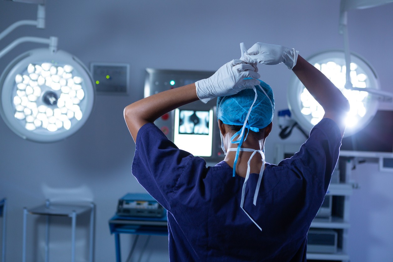 Female surgeon in opeating theatre