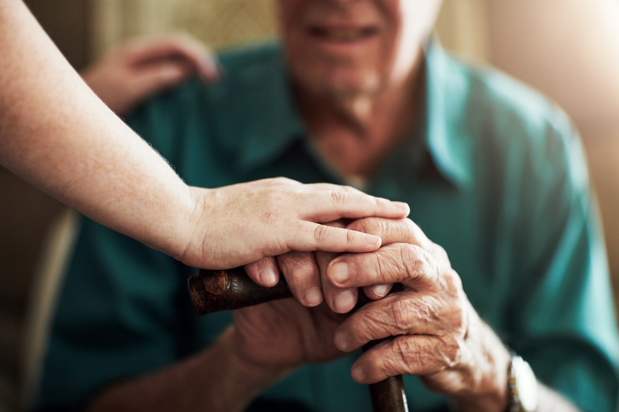 Old man in aged care