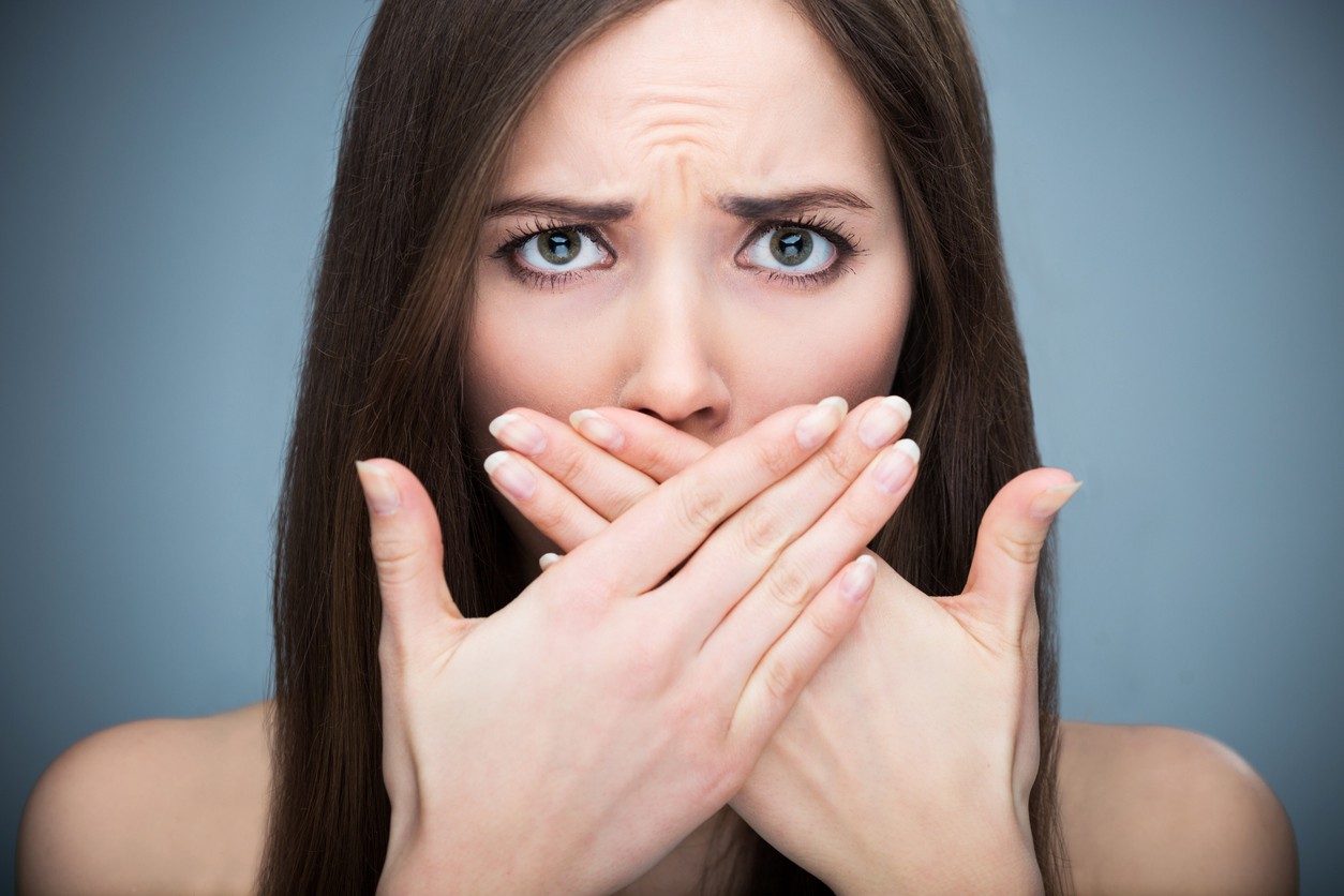 Mouth covered